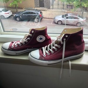 Maroon Converse High Tops